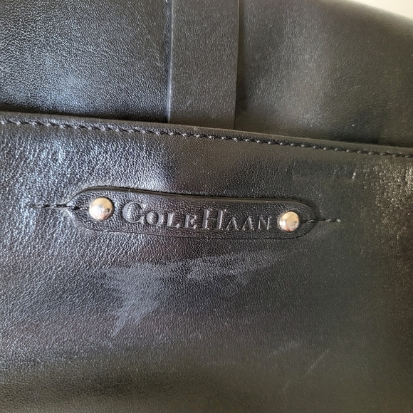 Cole Haan Purse Heavy Black Leather - Picture 14 of 14